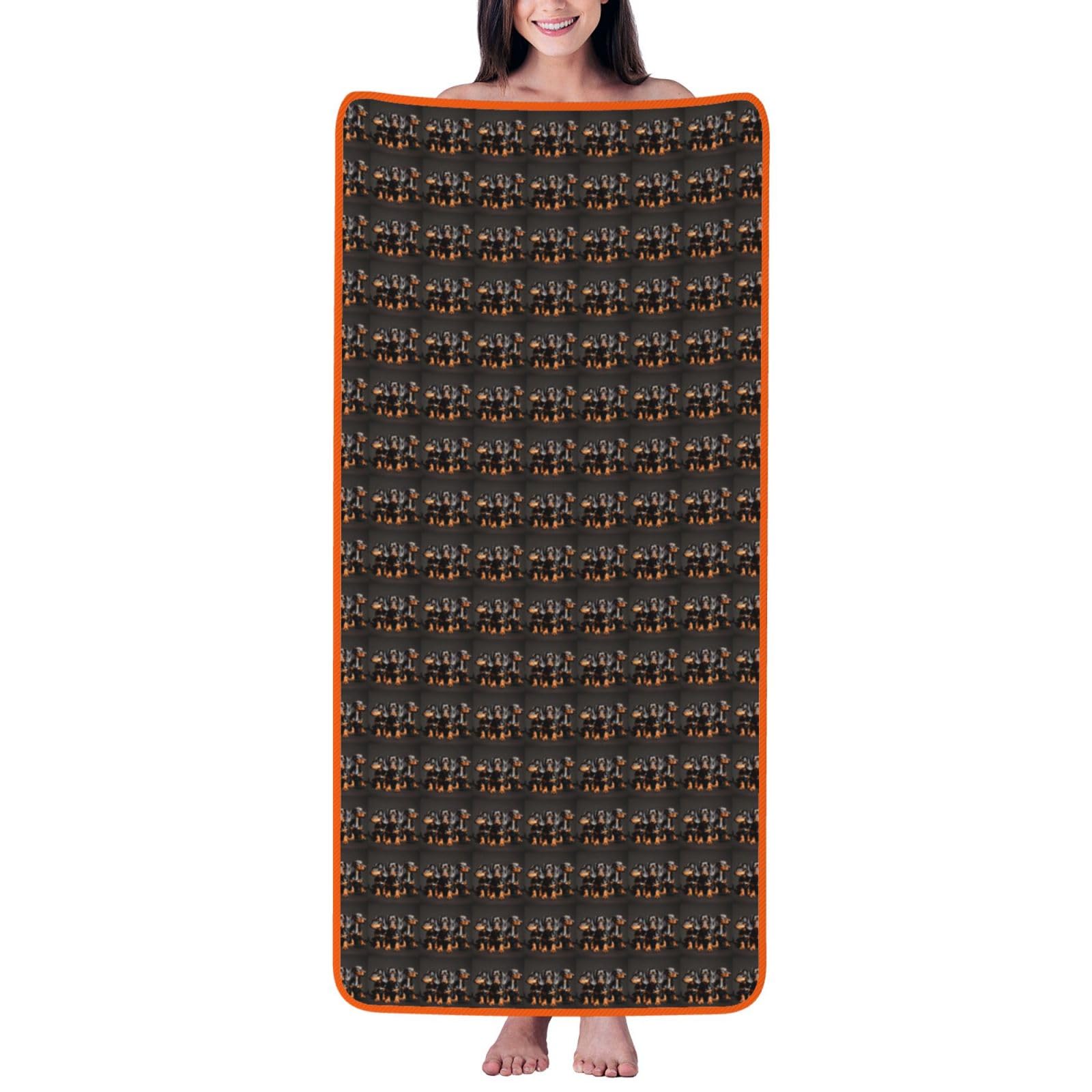 JBJGKHLP Three Dachshunds Print Women Men Couples Coral Velvet Bath Towel Ultra-Soft For Home Bathroom Travel