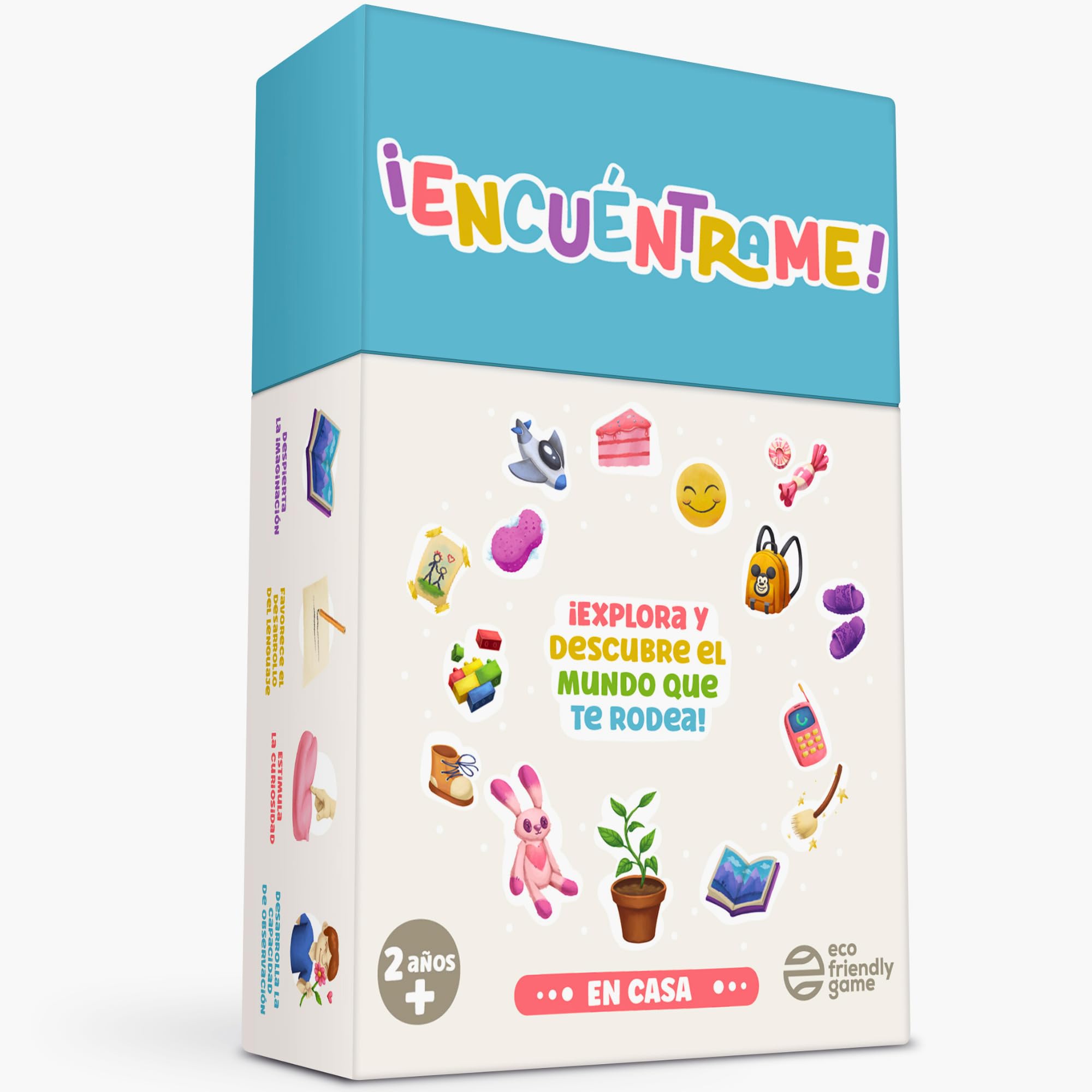 Oh Happy Games - ¡Encuéntrame! En Casa - 56 Cartas Busca y Encuentra - Juego Educativo Montessori Desde 2 Años - Juego Niños Interior Sin Pantallas - Regalo Educativo Lluvia