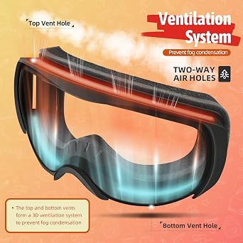 Kids Ski Goggles Snow Goggles for Children, Youth, Teens, Small Head Mens Womens Anti-Fog/UV400 Protection