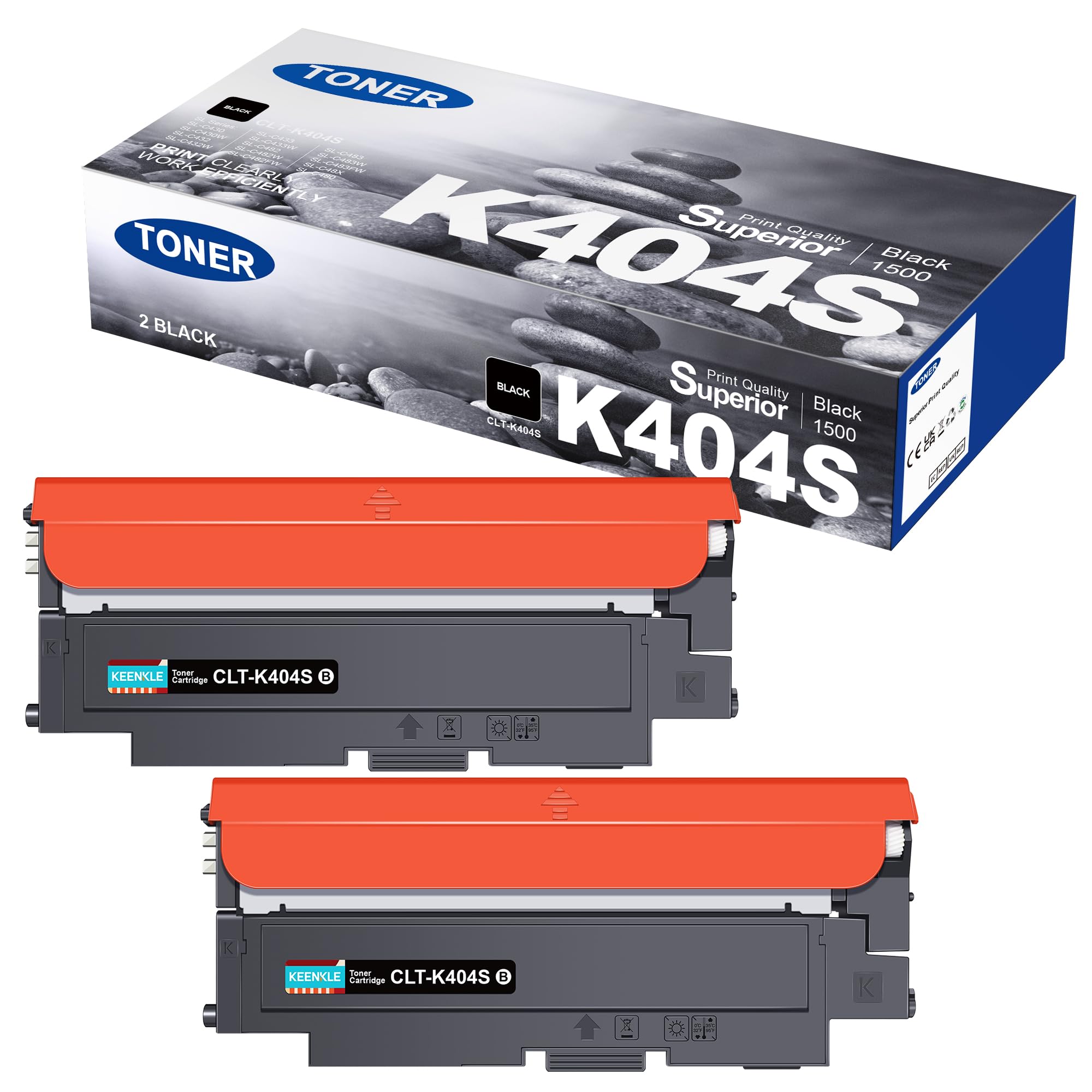 CLT-K404S CLT-Y404S Toner Kompatibel für Samsung C480W Toner CLT-K404S | für Samsung Xpress C480FW Toner SL C480FW C430W C48X C480 C430 C480FN CLT-K404S CLT-Y404S CLT-C404S CLT-M404S Series (2 Pack)