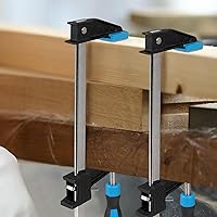 Vista 5 de Abrazaderas de barra para carpintería de 24 pulgadas, paquete de 2 abrazaderas de madera ajustables y se liberan rápidamente, profundidad