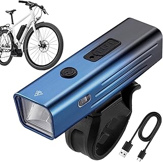 Faro de bicicleta - Faro de bicicleta recargable con sensor inteligente Luz de bicicleta de aleación de aluminio | Faro de bicicleta Impermeable 1800 mAh para mayor seguridad 150 m de alcance para