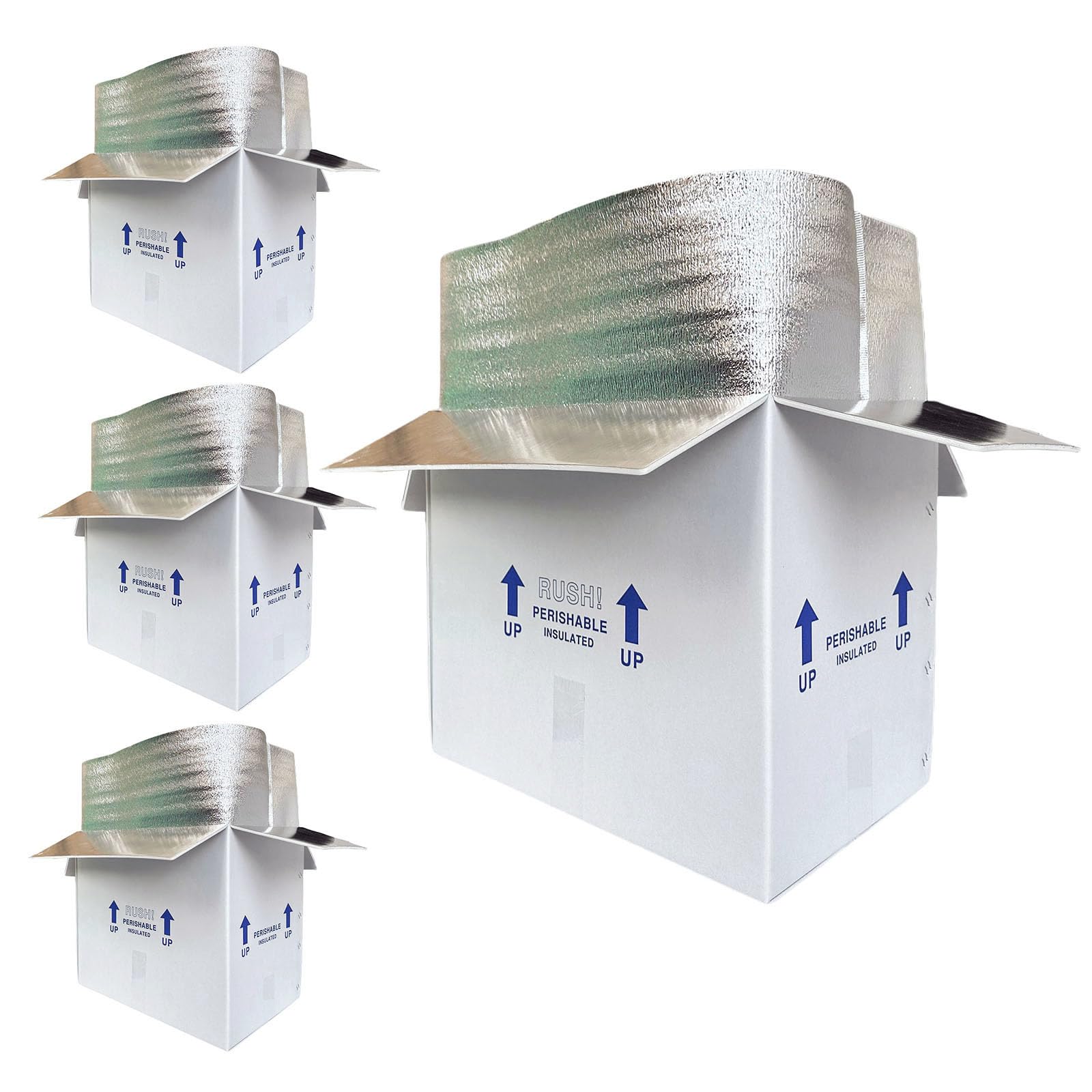 Caja de envío aislada de 19 x 12 x 16 pulgadas, enfriador perecedero para alimentos congelados, cajas de espuma de poliestireno para envío en frío, embalaje perecedero, cartón aislado con bolsa de
