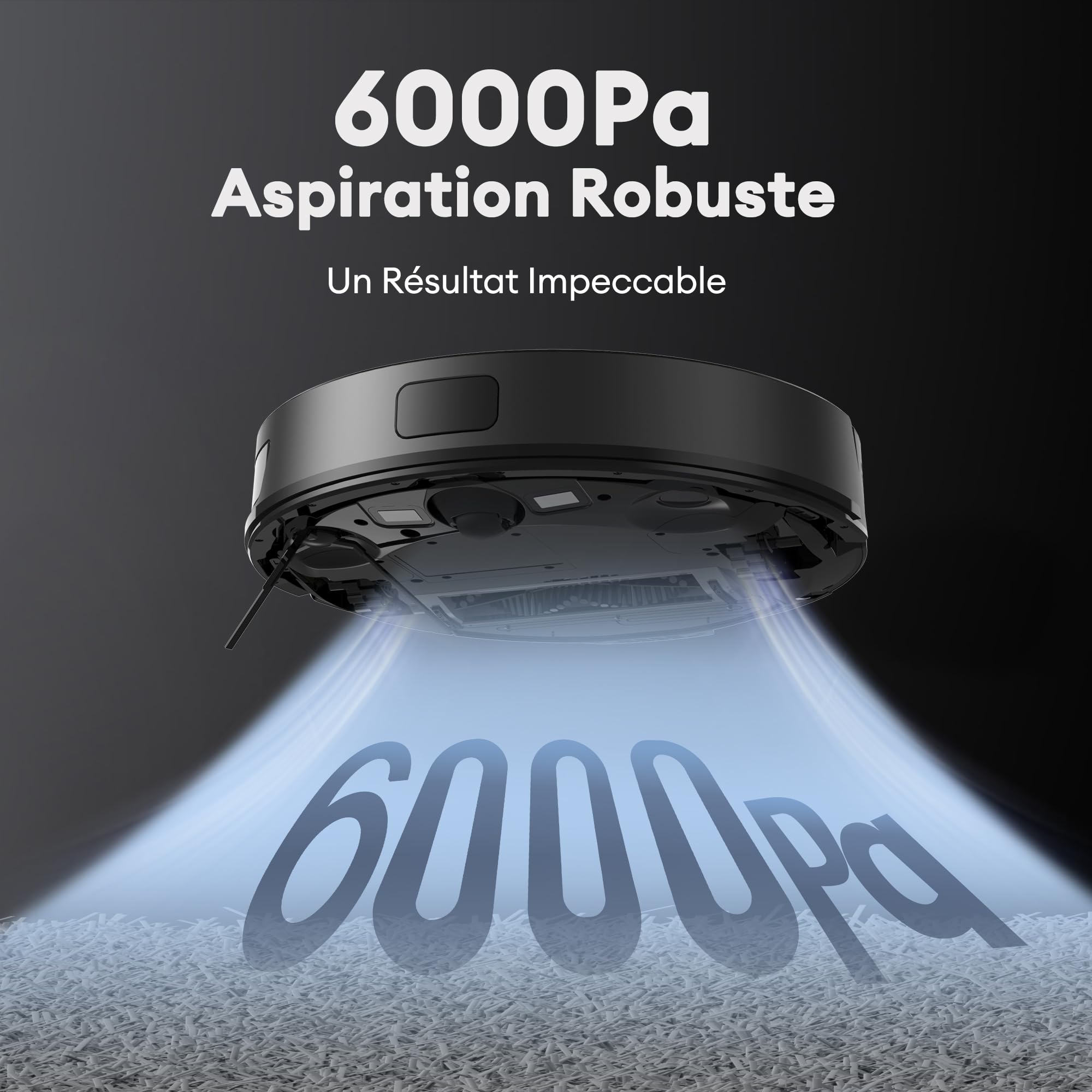 Ultenic Robot Aspirador 6000PA con Fregado, LIDAR, 150Min Autonomía, App y Voz para Suelos Duros y Alfombras - Ideal para Hogares con Mascotas