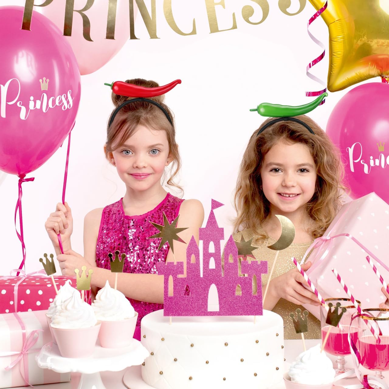 Chili Pepper Headband 2Pcs Funny Vegetable Hairband for Halloween Party Festival Dress-up Accessories - Image 3