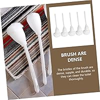 Vista 2 de Cabilock Cepillo de limpieza de inodoro, cerdas suaves, juego de cepillo de inodoro blanco para el hogar, hotel, oficina, centro comercial