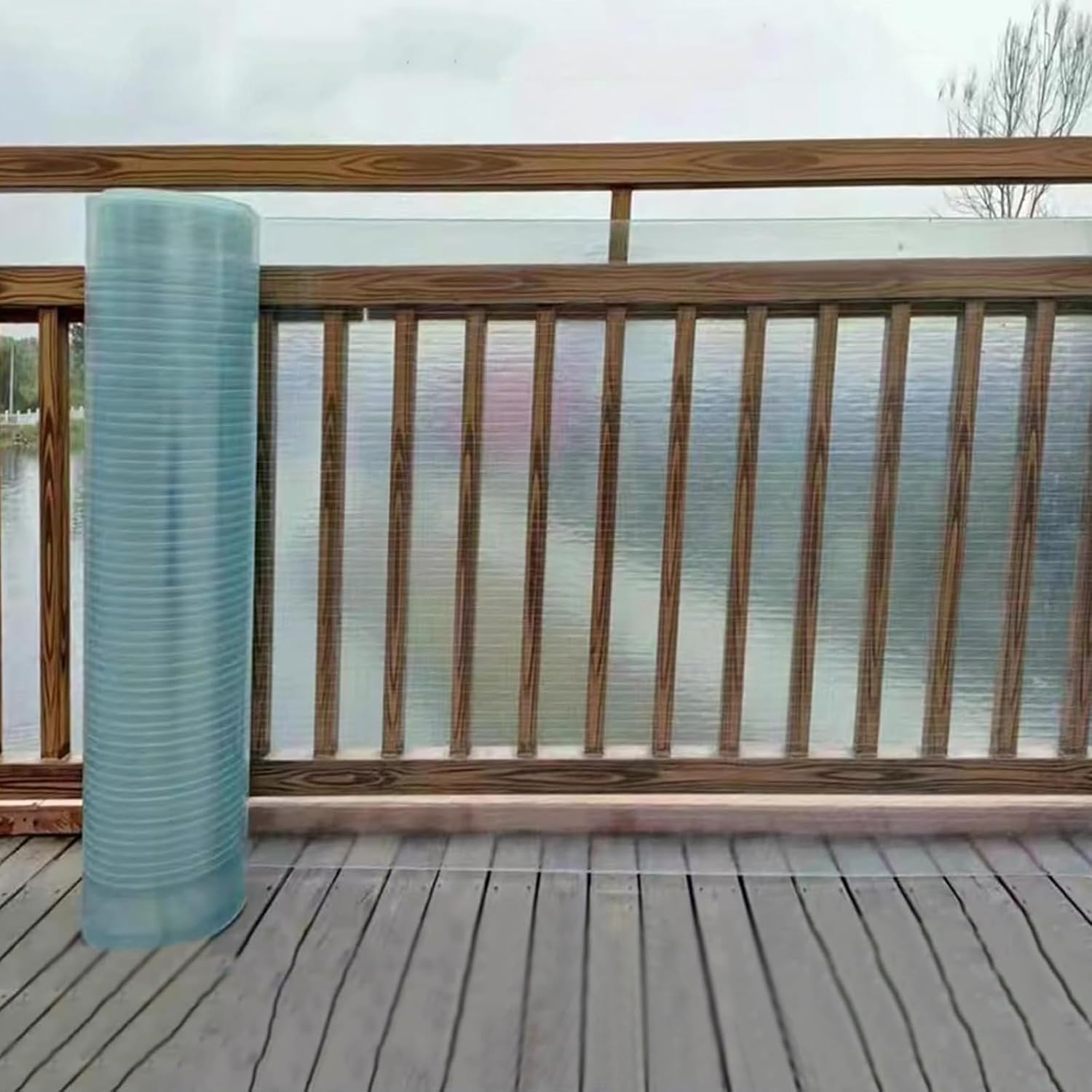 Polycarbonate Roofing Sheet,Greenhouse/Cold Frame Sheets,Roofing Cladding,UV Protection Rain Roof Cover,for Greenhouse Canopy Carport Cold Frame,Easy to Bend & Cut (0.5x5m(1.6x16.4ft))