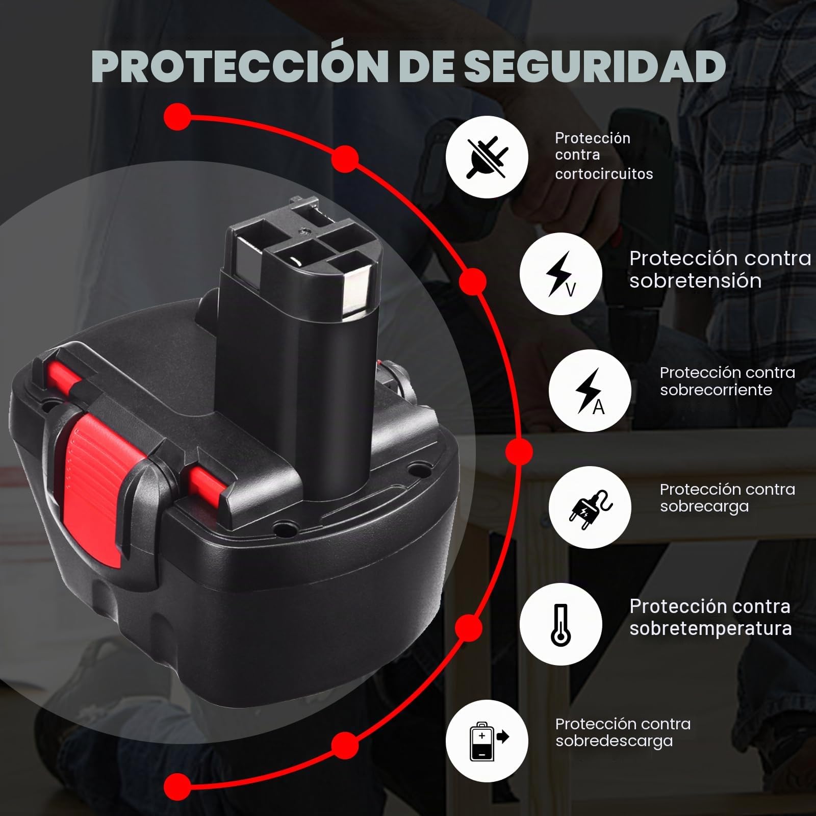 2X NI-MH de Repuesto para Bosch Bateria 12V 3.6Ah BAT043 BAT045 BAT120 BAT139 2607335542 2607335526 2607335526 2607335274 2607335709 GSR 12-2 12VE-2 PSR 12 GSB 12VE-2 22612 23612 32612
