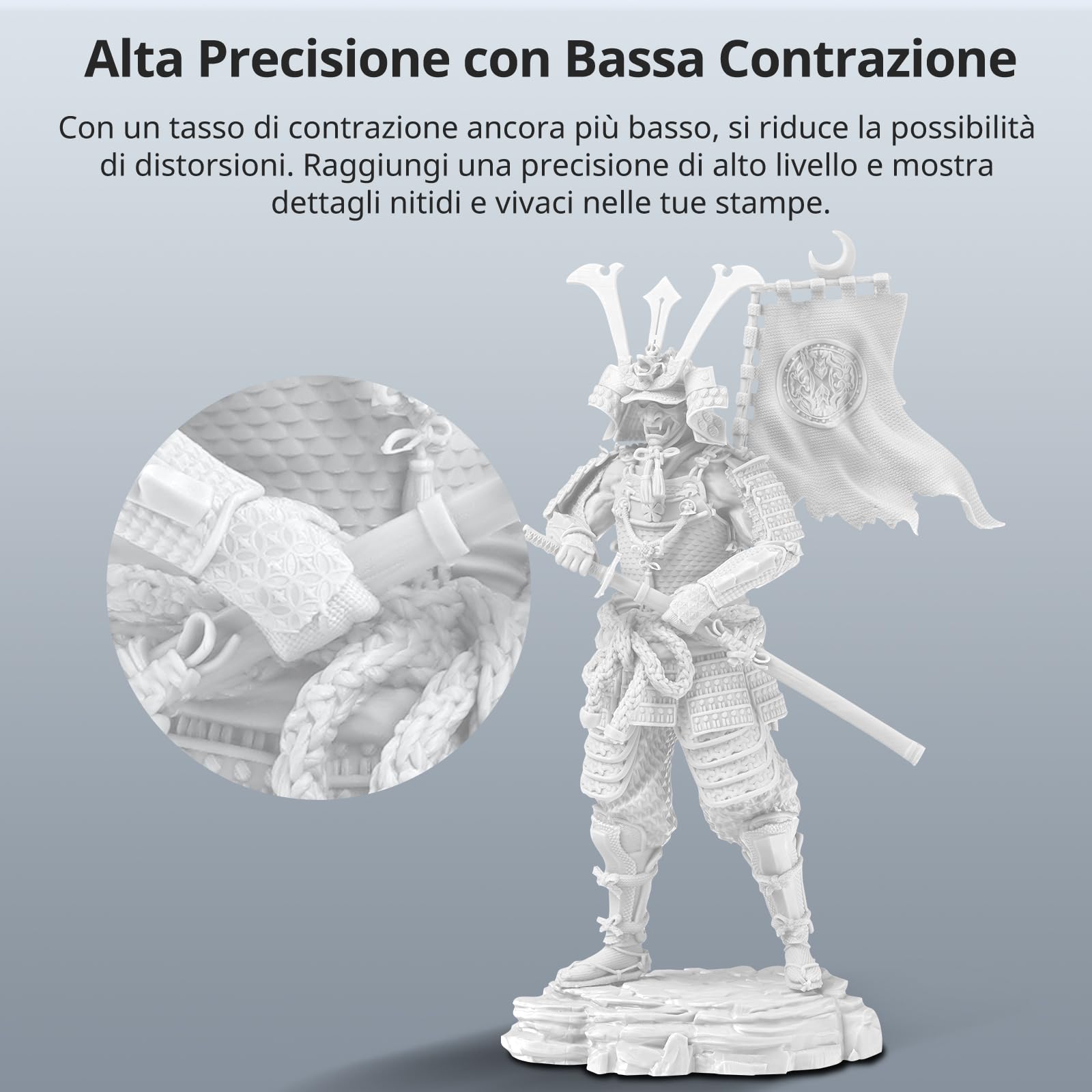 ANYCUBIC Resina Stampante 3D ABS-Like Pro 2 con Maggiore Resistenza e Robustezza, Resina 3D ad Alta Precisione e Ritiro Minimo, Ampiamente Compatibile con Tutte le Stampanti 3D a Resina(Bianco, 1000g)