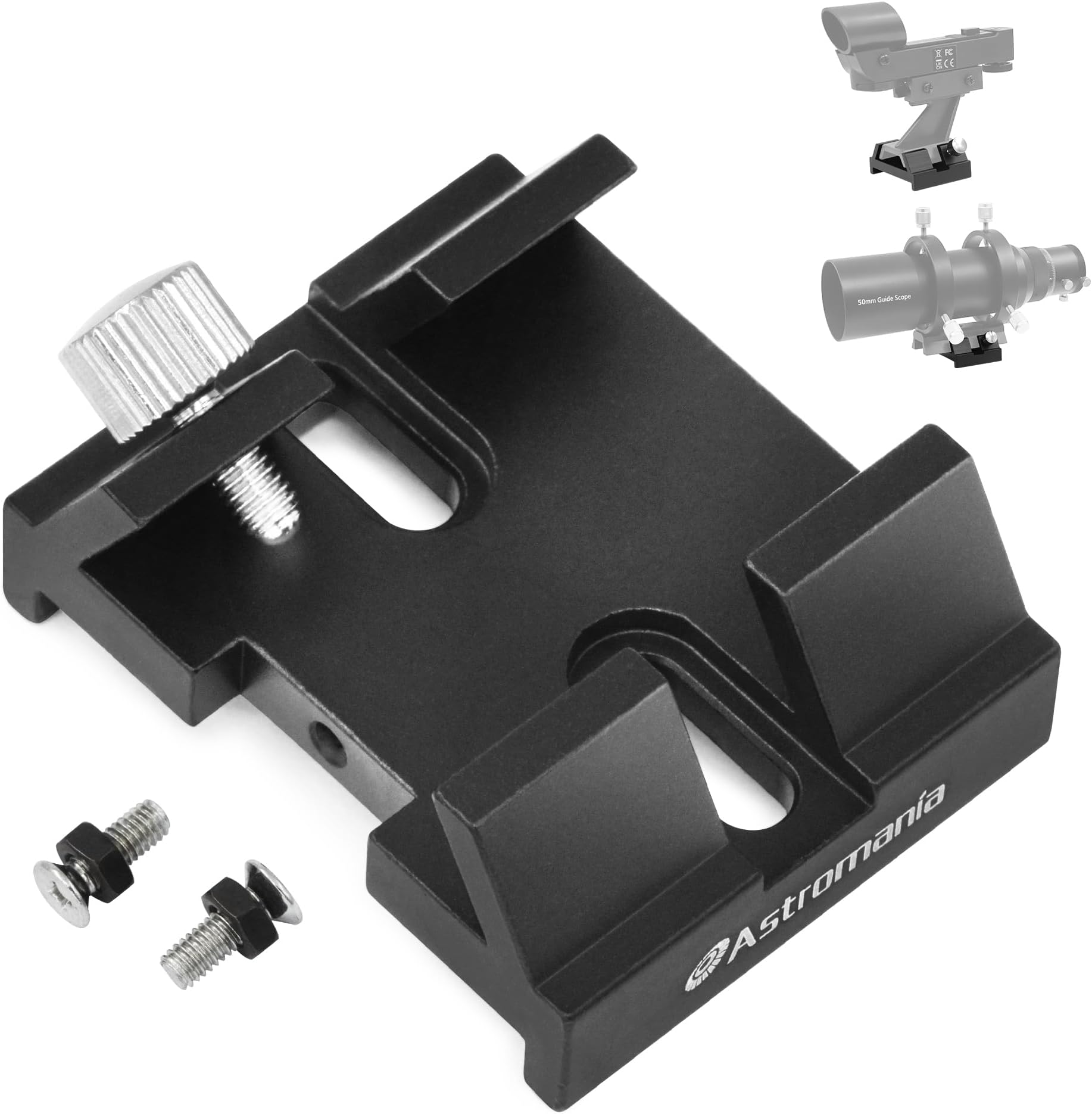 Astromania Finder Scope Telescope Dovetail Base, Compatible for Schmidt-Cassegrain - Quick Release Aluminum Base Vixen Dovetail Bar Ideal for Installation of Guide Scope, Red Dot Optical Finderscope