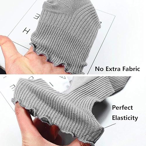 Miniatura 10 de Mcool Mary Womens Socks Ruffle Turn-Cuff Casual Ankle Socks Warm Knit Cotton Lettuce Crew Frilly Sock 6 Pack