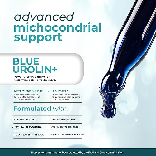 Miniatura 4 de Gotas de azul de metileno, grado farmacéutico USP 99.99% puro, solución al 1% para energía, enfoque, claridad, cognición y apoyo celular, azul