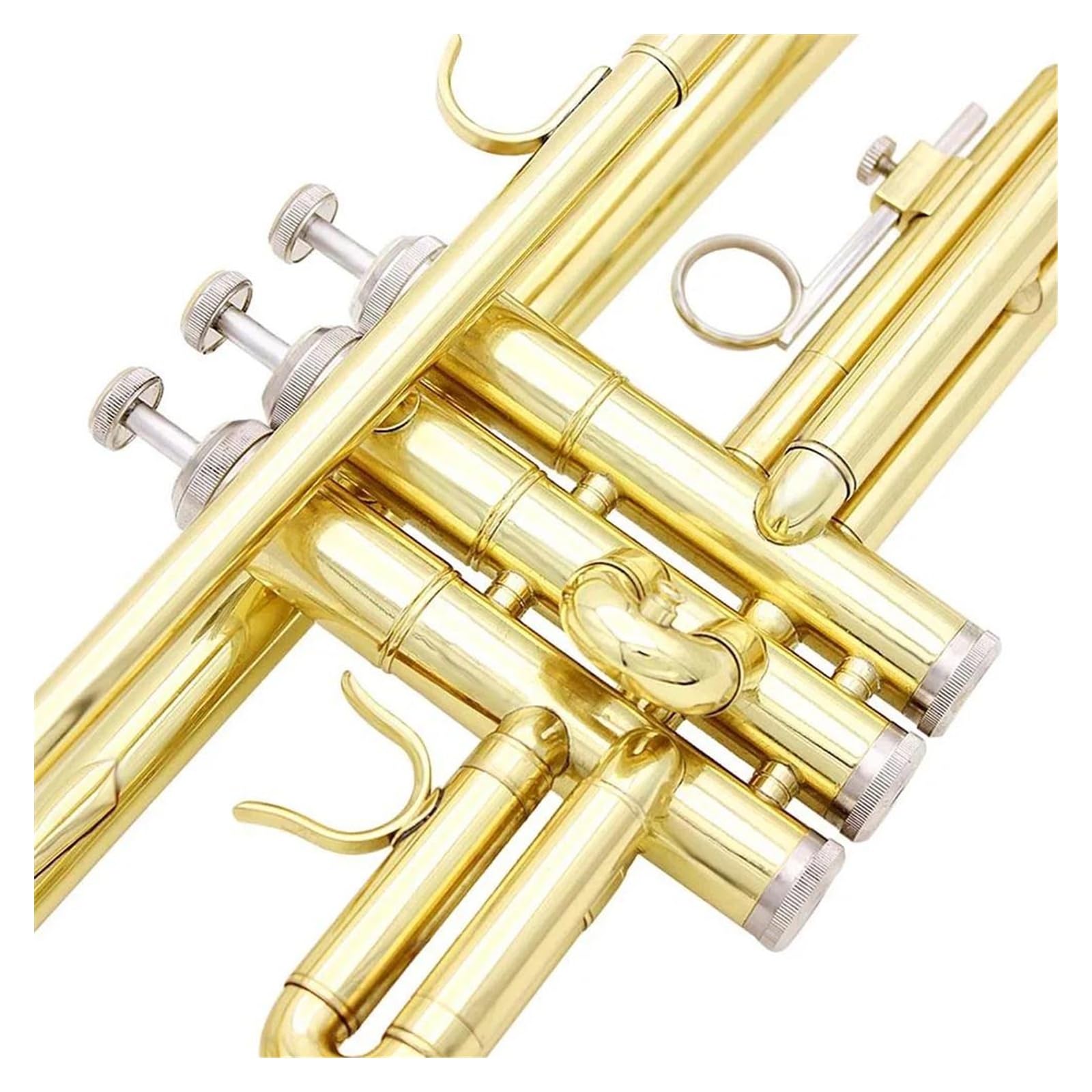 Standard Trompeten B-Trompete Instrument Messingrohrkörper Gold Trompetenhandschuhe Wischtuch Zubehör Geeignet Für Anfänger Und Erwachsene