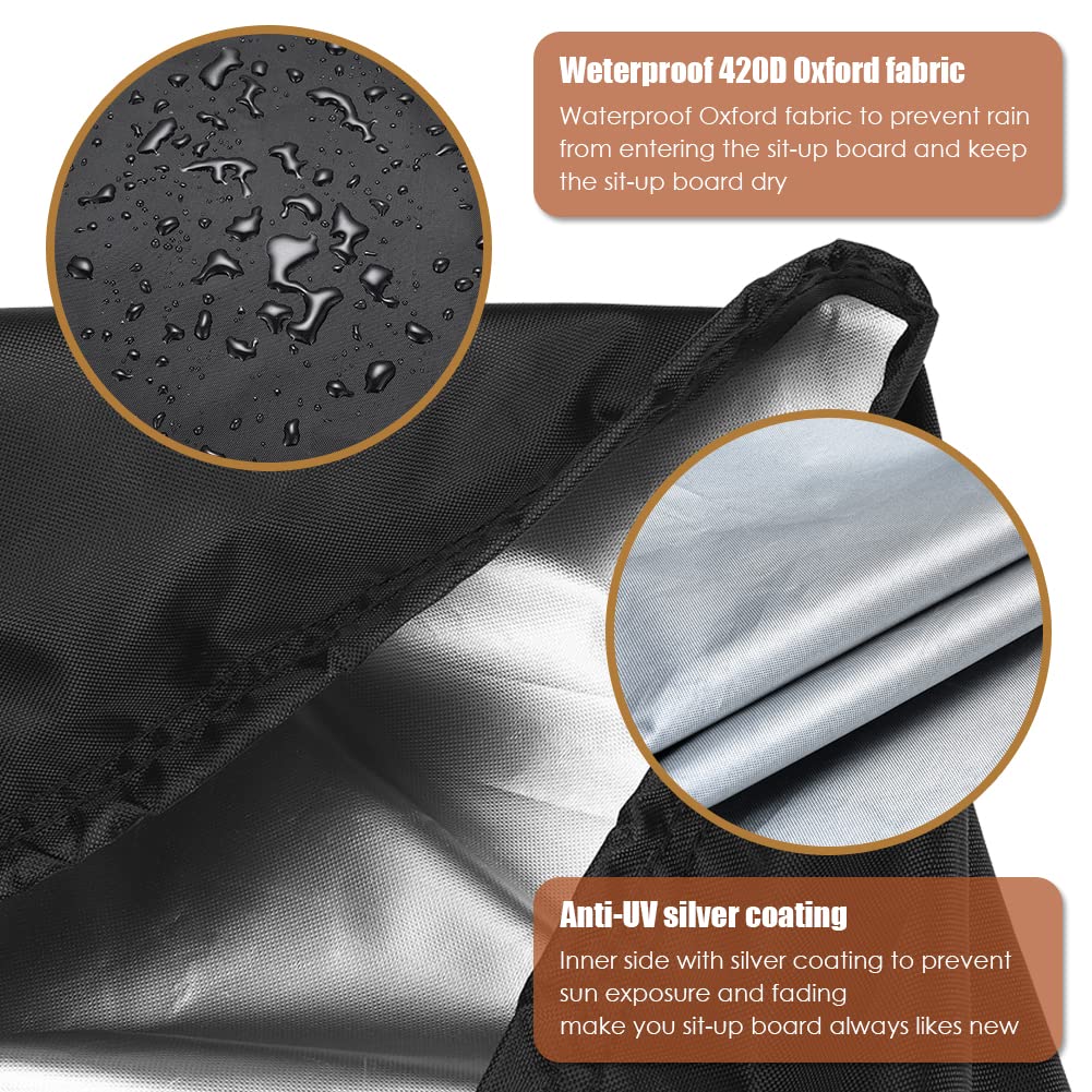 Gicov Sit-Up Board Cover Weight Bench Cover Outdoor Waterproof with Handle and Drawstring Fitness Bench Protector for Indoor Exercise Room Gym Use