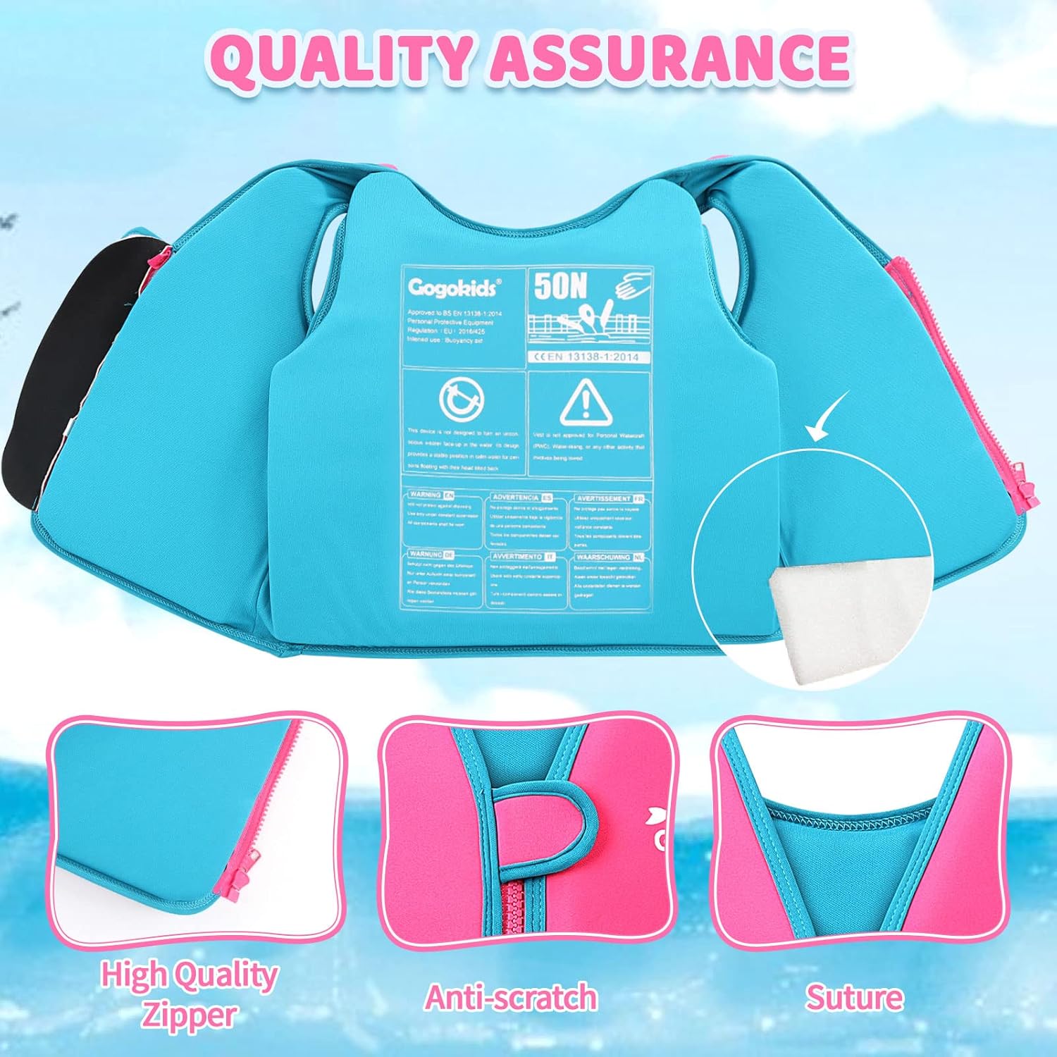 Buy Vine Swim Vest LearntoSwim Floatation Jackets Training Vest for Kids (24 Years) Online at