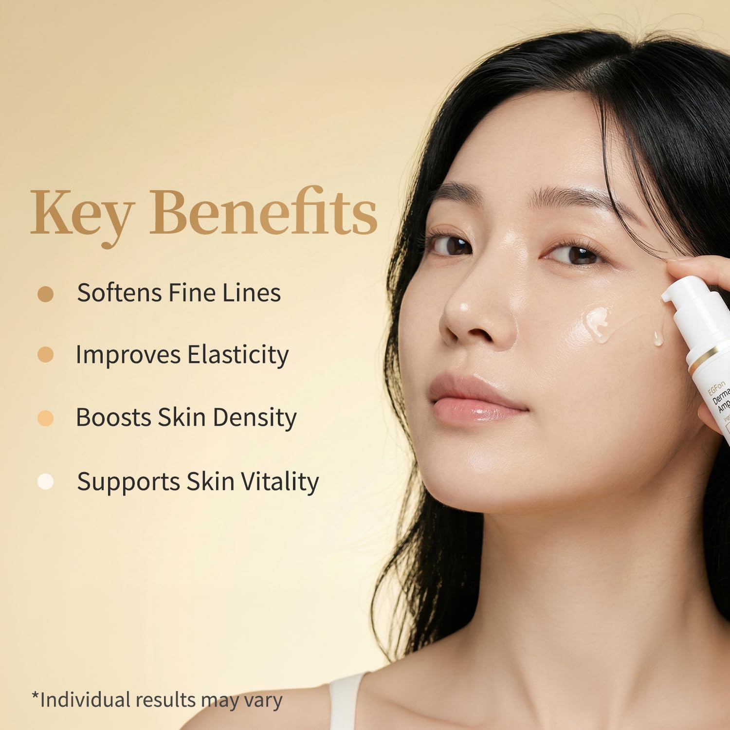 WJ Cosmetics EGFon Derma Clinic Ampoule – Firming and Smoothing EGF Serum for Elasticity with Peptide and Plant Collagen, Hydrating Korean Facial Serum for Gentle Care and Barrier Support (1.01 fl.oz)