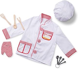 Melissa & Doug Chef Role Play Costume Dress -Up Set With Realistic Accessories Frustration-Free Packaging - Pretend Chef Outfit, Chef Costume For Kids, Toddlers, Ages 3+
