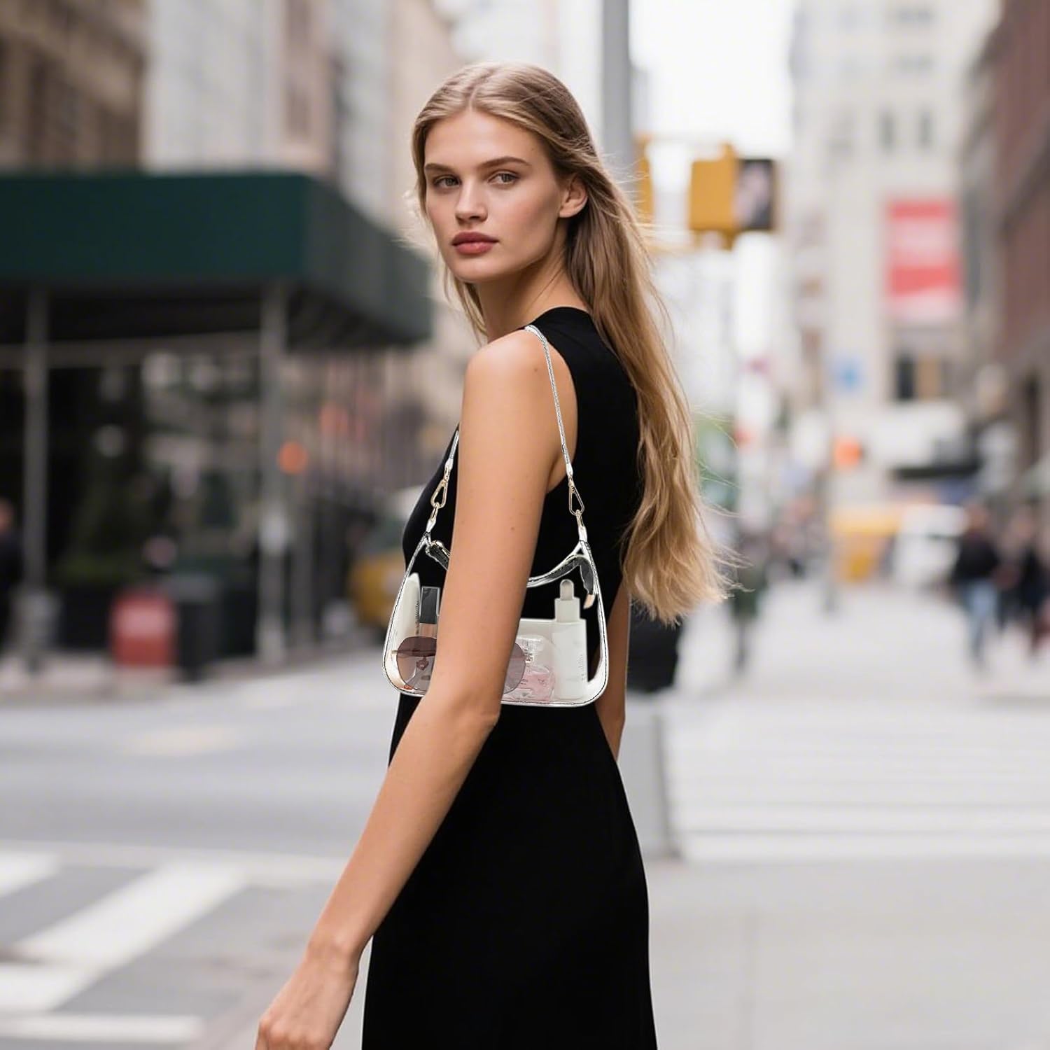 NEOREAL Clear Bag for Stadium Events, Clear Crossbody Purse, Small Purse Handbag for Women Transparent, Concert Bag - Image 2