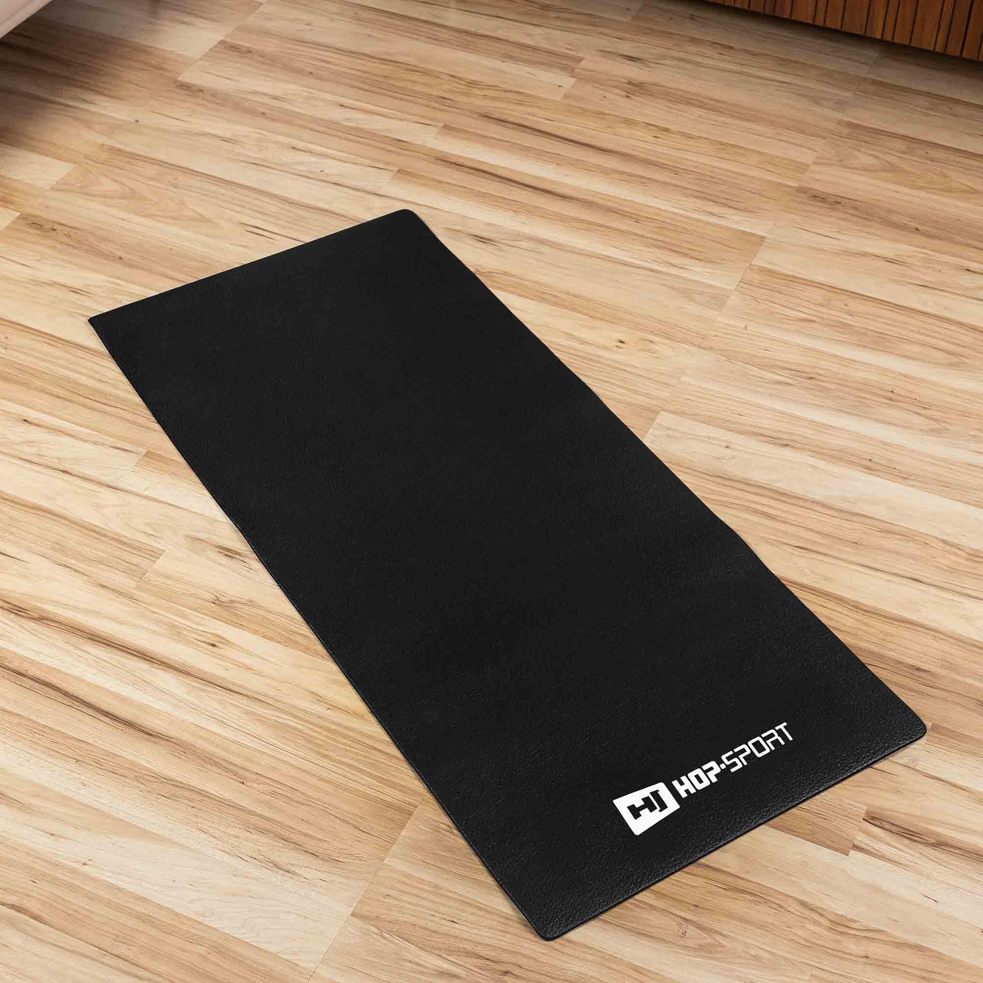 Hop-Sport Bodenschutzmatte PVC 0,6mm Dicke Unterleg, 3 Größen zur Auswahl: 120x60cm, 160x70zm, 220x110cm, Rutschfest, Wasserdicht, Schutzmatte Ideal für Fitnessgeräte und Home-Gym, Antivibrationsmatte