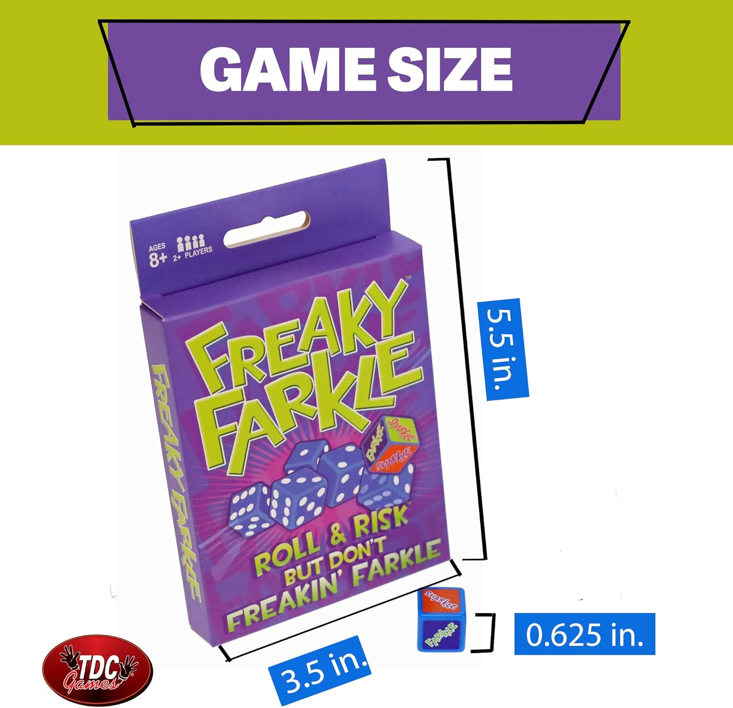 TDC Games Freaky Farkle Travel Dice Game