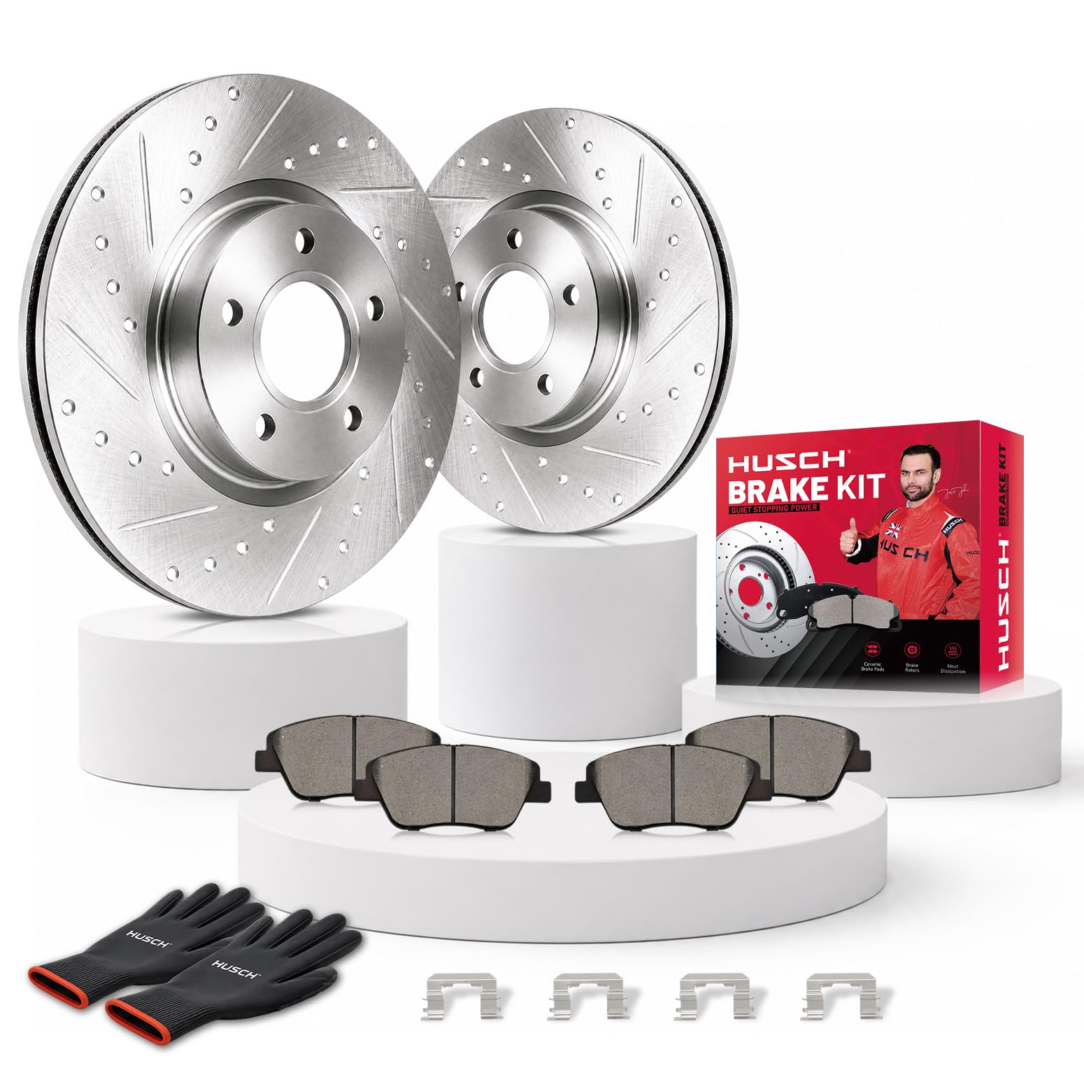 Photo 1 of HUSCH Ceramic Brake Rotor and Pad Kit