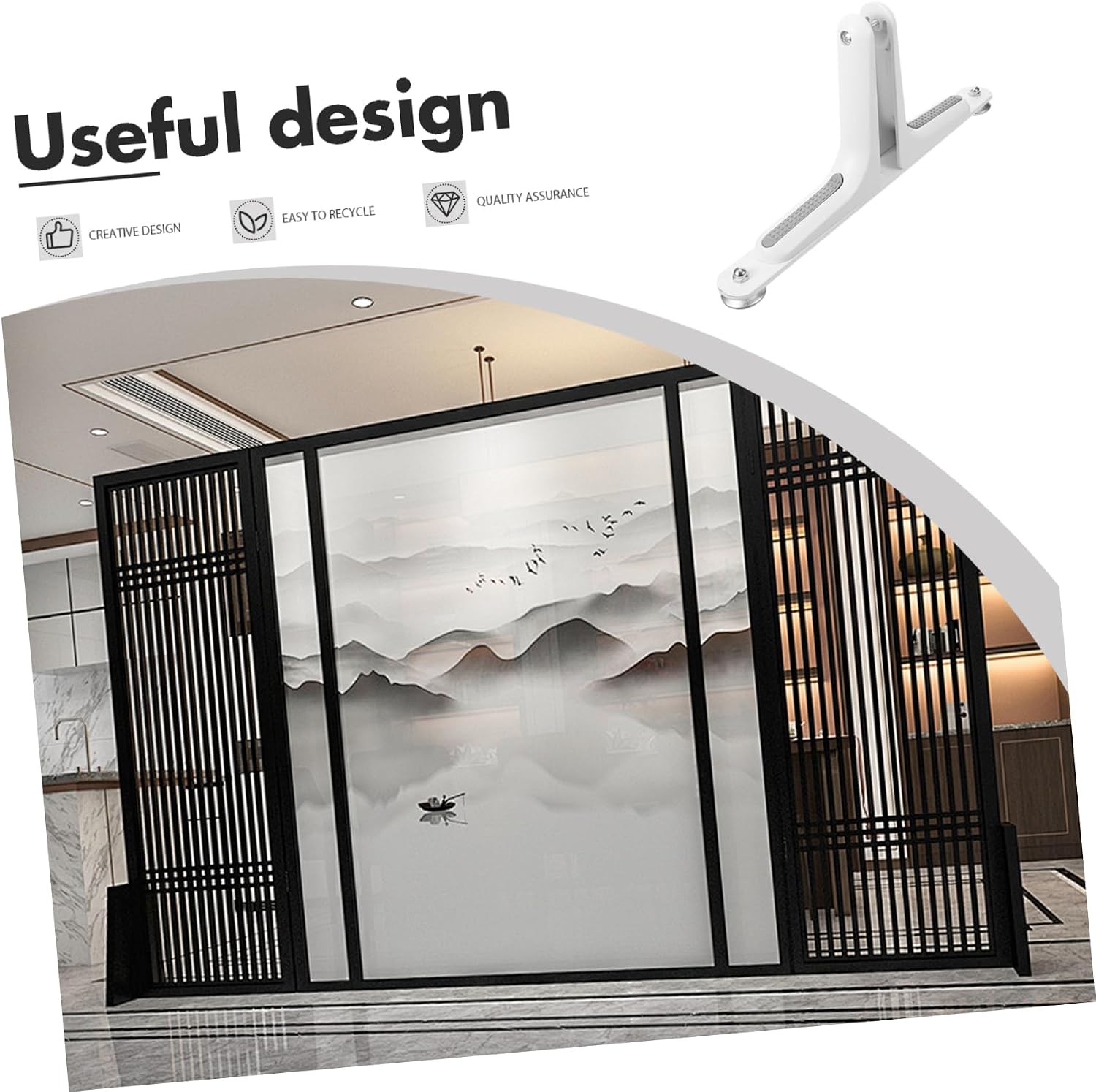 Mikinona Divider Screen Metal Bracket Dressing Screens Base Thickened Divider Bracket for Home Office