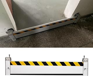 Garage Doorway Flood Prevention Defence Baffle, Heavy Duty Anti-Flood Barrier Shield with Reflective Tape, Assemble Home Door Water Barriers (Color : H8in(20cm), Size : L93in(236.2cm))