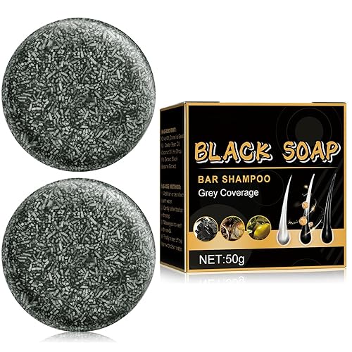 TPTAL Barra inversa gris, jabón de barra de cabello gris, barras de champú para oscurecer el cabello natural para cobertura, jabón de pelo gris,