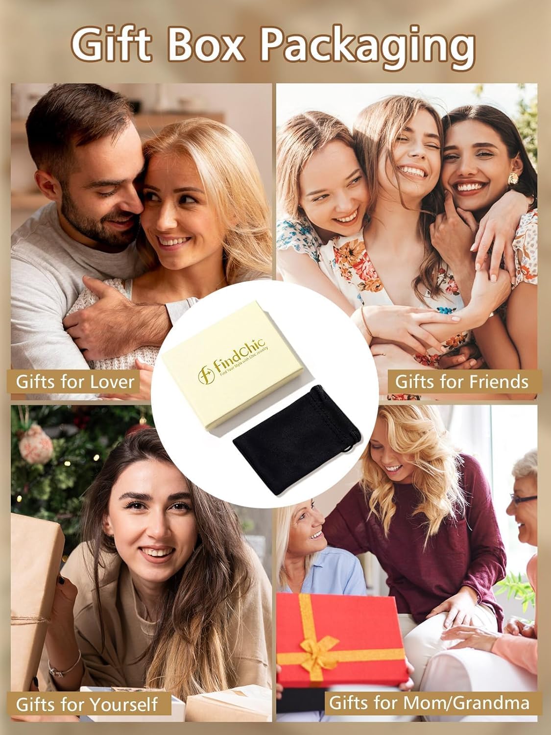 FindChic Birthstone Earrings for Women, Round/Heart/Square/Teardrop Earrings with 925 Sterling Silver Posts & Push Backs, Hypoallergenic Studs with Cubic Zirconia, 12 Months Jewelry with Gift Box - Image 9