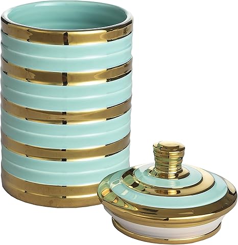 Amazon Masmoy マスモイ セラミッククッキージャー 48液量オンス 1364ml キッチンキャニスター 食品保存ジャー 密閉蓋付き コーヒー豆 紅茶 砂糖 塩 スパイス クリスマス 感謝祭 ギフト ミントブルー インテリア オンライン通販