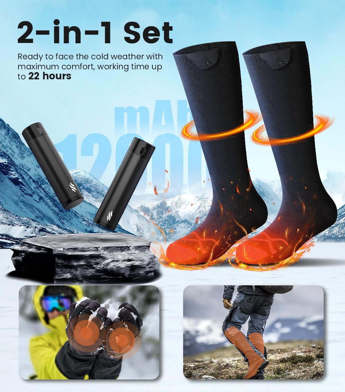 Wavmill Heated Socks Detail