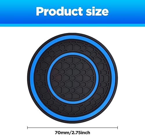 Miniatura 2 de 2 posavasos para automóvil, posavasos para automóvil, posavasos universales de 2.75 pulgadas, antideslizantes, antipolvo, adecuados para la mayoría
