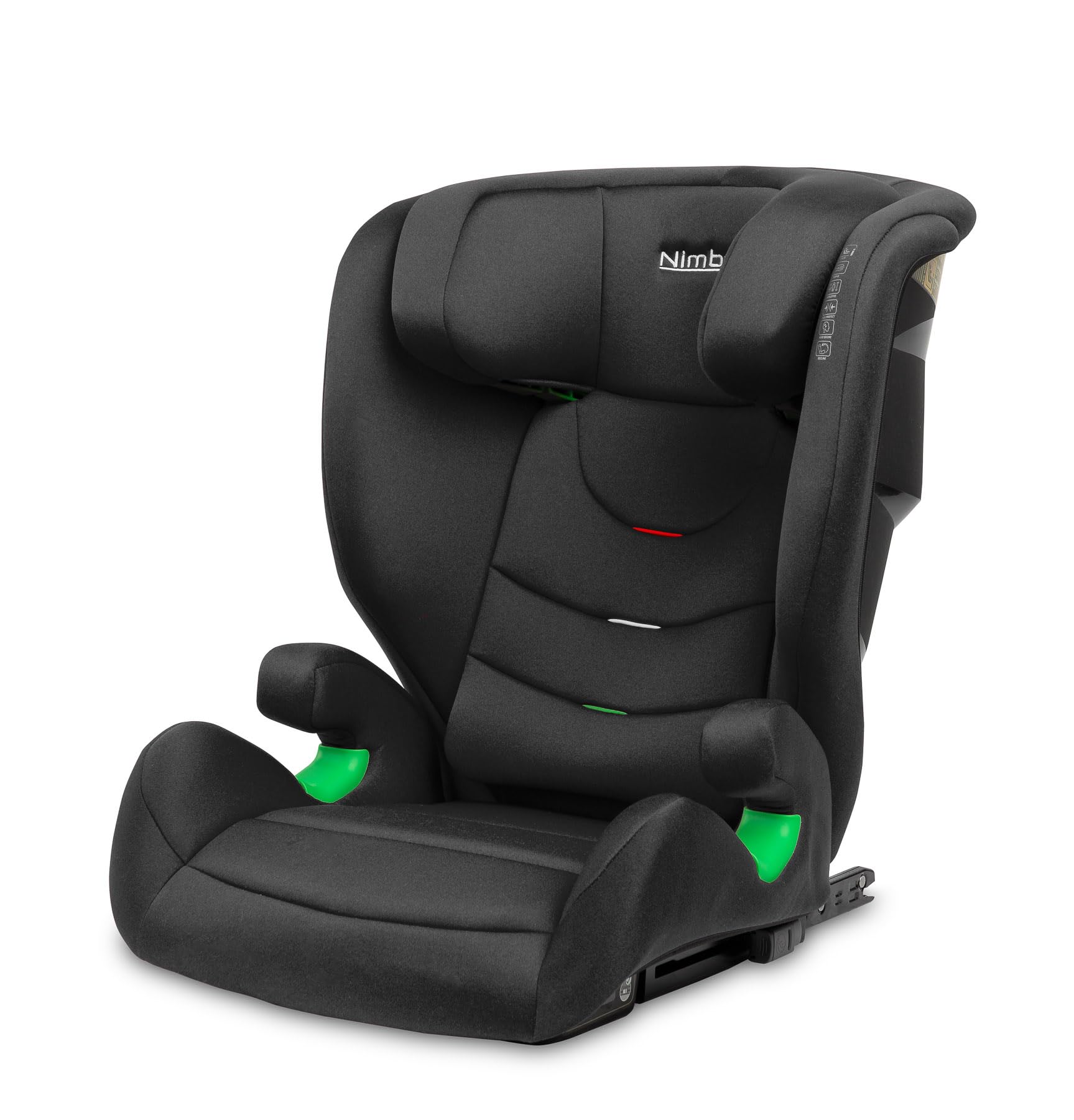 CARETERO Nimbus Kinderautositz für Babys mit einer Höhe von 100 bis 150 cm - iSize Standard und ECE R129 - ISOFIX System - Vorderer Einbau - 11-stufige Kopfstützenverstellung - Schwarz