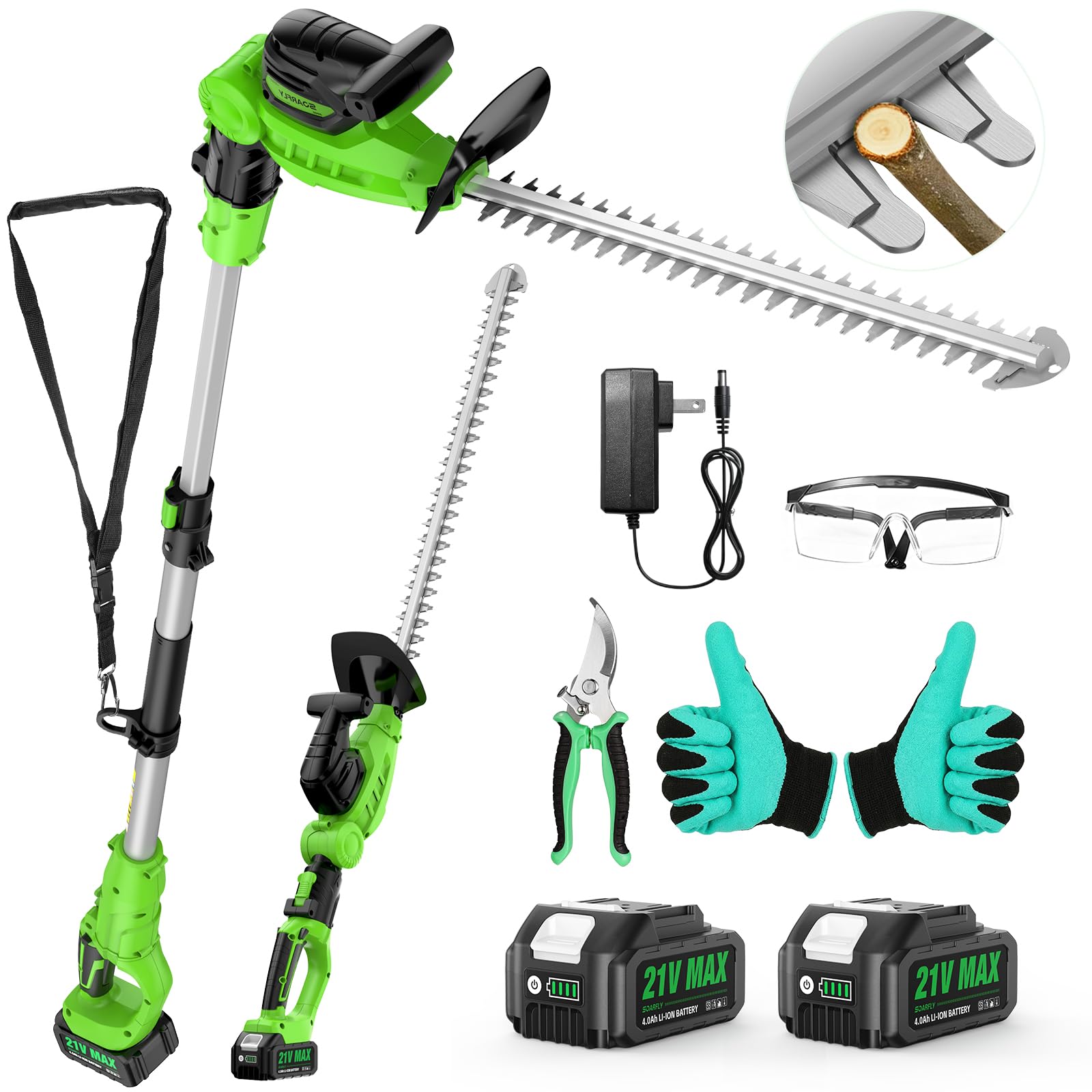 SOARFLY 2 in 1 Pole Hedge Trimmer