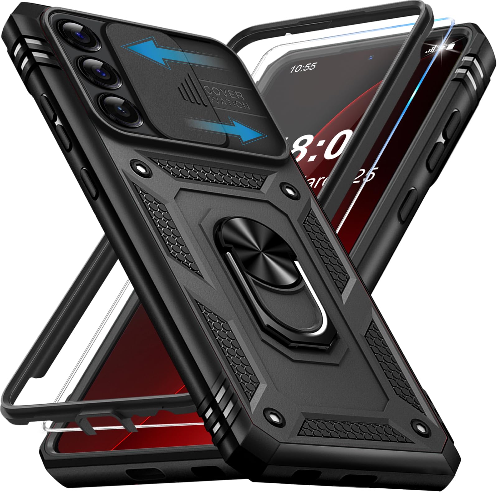 Giyer Handyhülle für Samsung Galaxy S21/S22/S23/S24/S25/S26 Ultra 5G Hülle mit Schutzfolie
