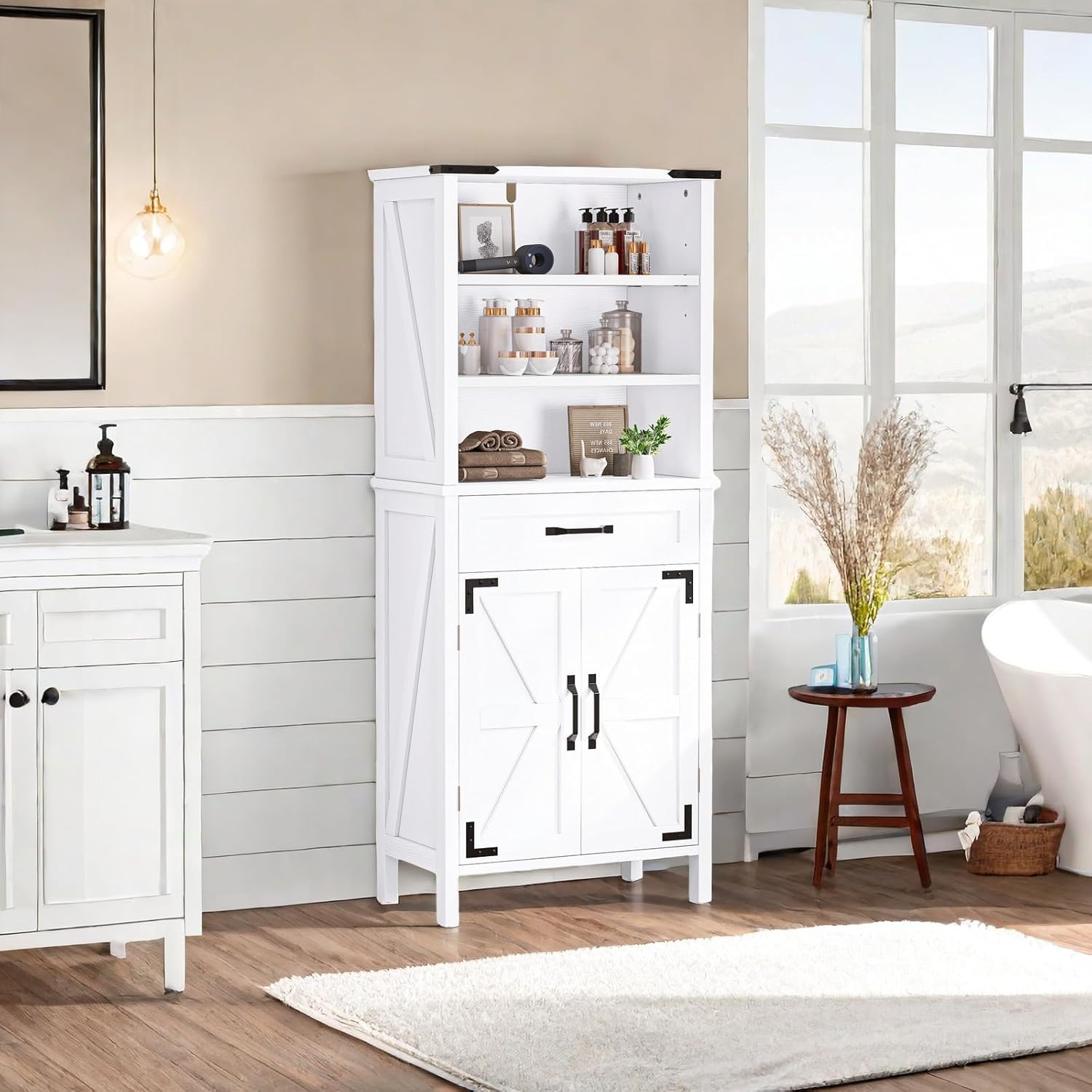 Amazon.com: YITAHOME Tall Storage Cabinet Bathroom Cabinet, Storage Cabinet with Doors and ...