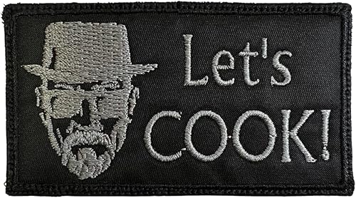 Breaking Bad Let's Cook Parche de fondo negro Divertido parche táctico militar bordado con moral militar