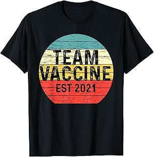 Team Vaccine 2021 Pro Vaccination Social Distancing Retro T-Shirt
