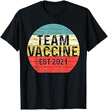 Team Vaccine 2021 Pro Vaccination Social Distancing Retro T-Shirt