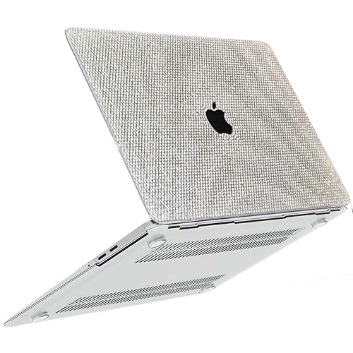 Bling Diamond MacBook Air 15 inch Case 2023 Release A2941 M22024 Release A3114 M3 Chip with Liquid Retina Display Touch ID,Glitter Sparkle