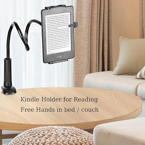 Miniatura 3 de Soporte para teléfono con cuello de cisne  Soporte para Kindle para cama  Soporte flexible de 33 pulgadas con abrazadera de brazo largo para iPhone,