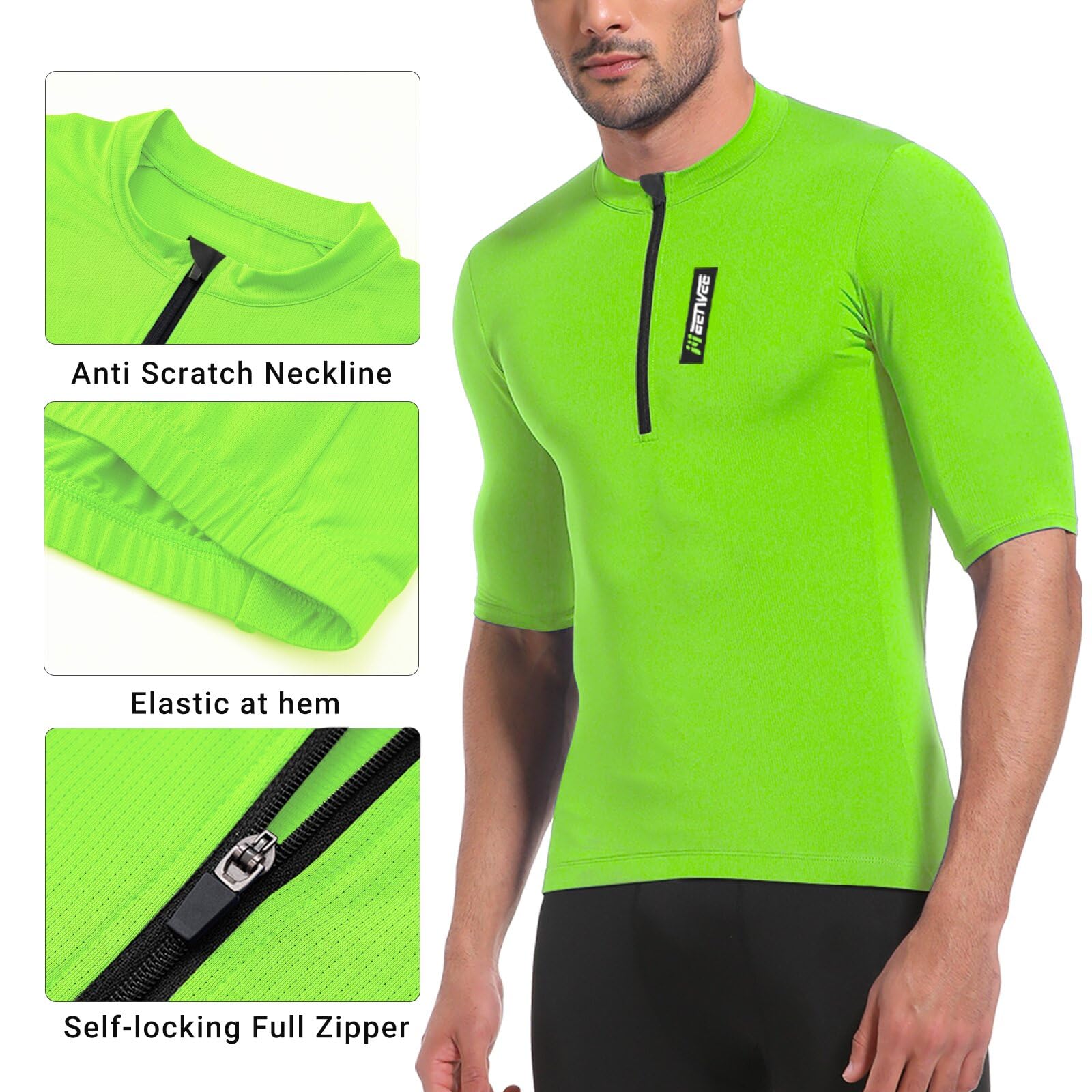 MEETWEE Maillots de Cyclisme Homme Manches Courtes/Longues Séchage Respirant Cyclisme Tee Shirt Vélo Vetement Hauts