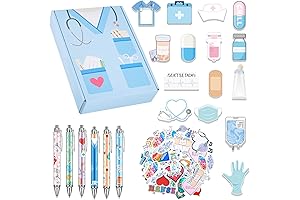 71Sets Nurse Appreciation Gifts Funny Nurse Sticky Notes Nursing Pens Appreciation Gifts Box