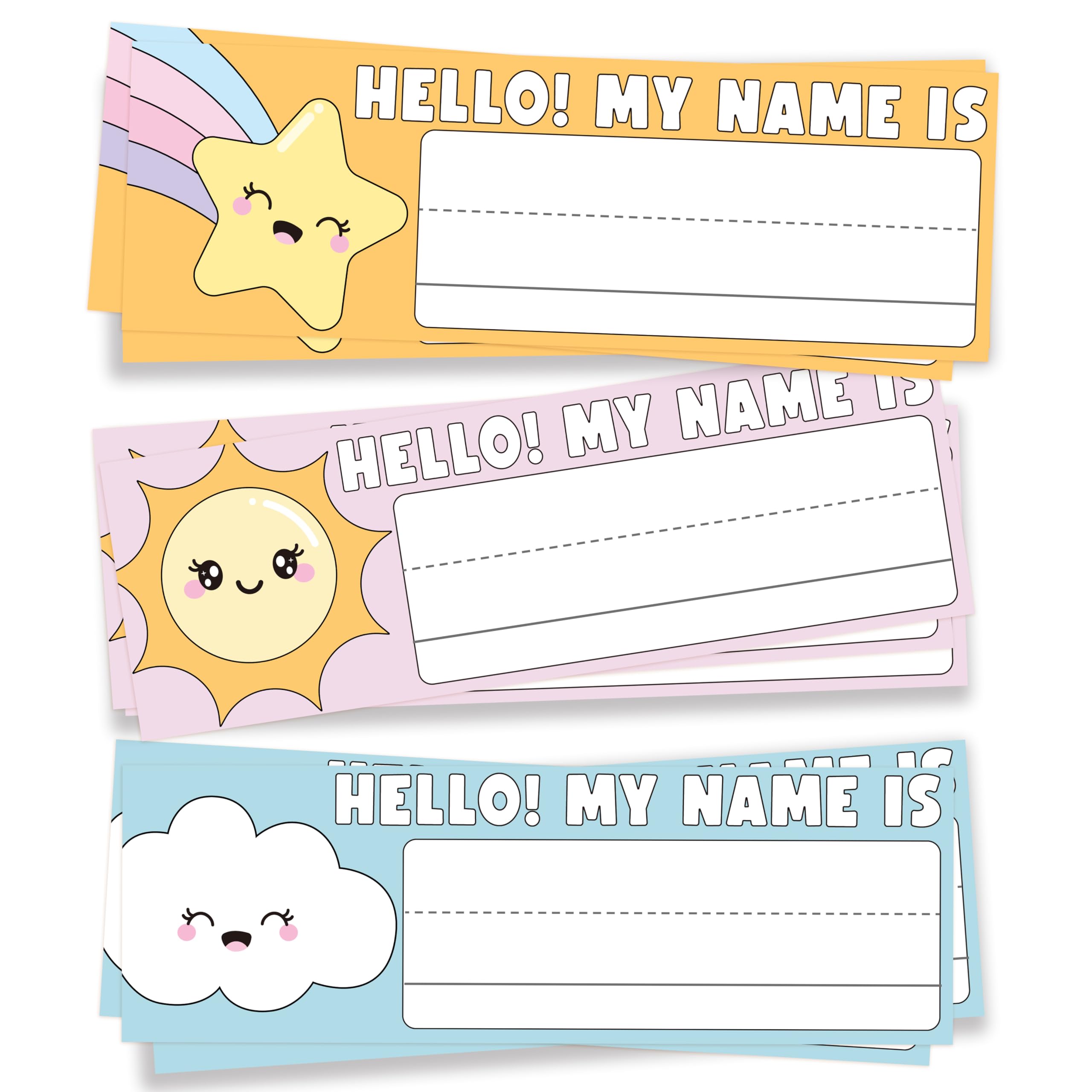 Kqfdr Name Tags for Classroom & Cubby, 30 Pcs Durable Weather Students Name Plates, Self-Adhesive Locker Tags for Elementary School Teacher Must Haves