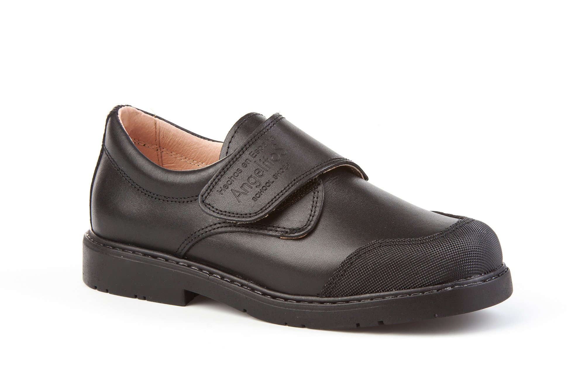 Angelitos Zapatos Colegiales para Niños Todo Piel, Mod.435. Calzado Infantil Made in Spain, Garantia de Calidad.