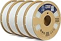 OVERTURE PLA+ Filament Imprimante 3D 1.75mm, Ténacité PLA professionnelle Filament 4kg (8.8lbs), Précision Dimensionnelle +/- 0,02mm (Blanc 1kg*4)