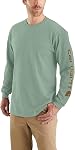 Carhartt Mens Carhartt Relaxed Fit Heavyweight Long-Sleeve Logo Sleeve Graphic T-shirtT-Shirt