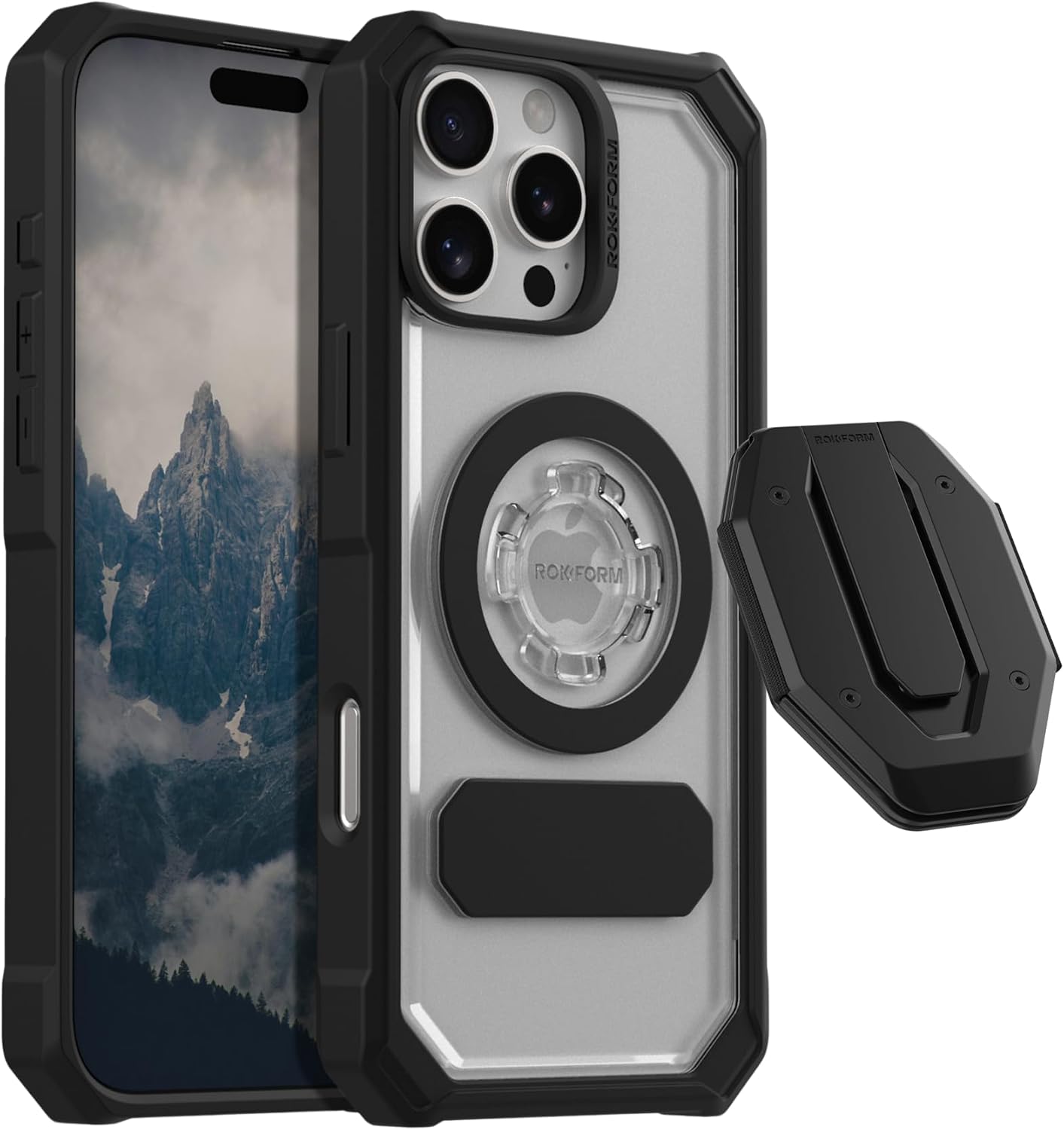 Rokform iPhone 16 Pro Max Crystal Case + Magnetic Fuzion Wallet