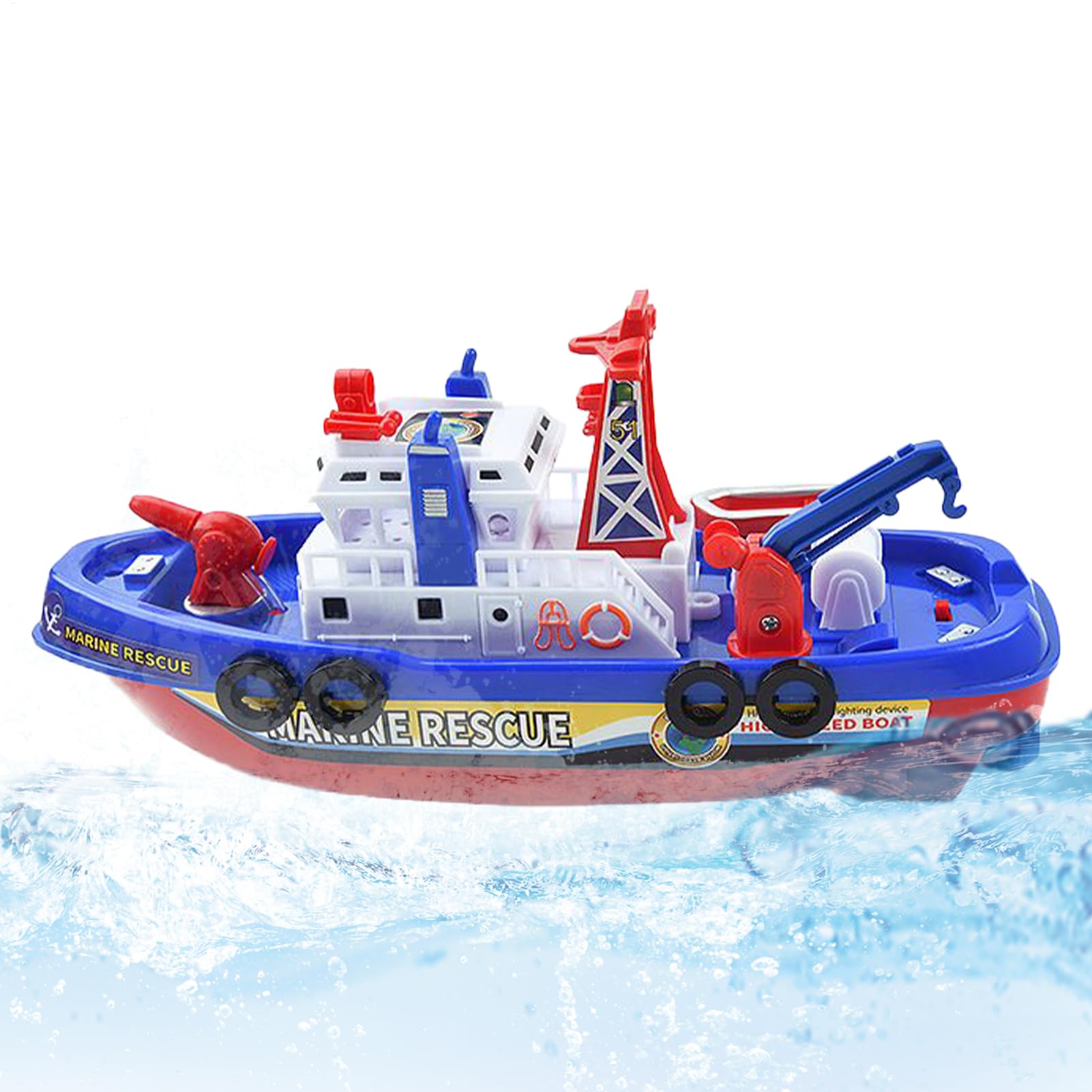 de baño para Botes para niños pequeños: Juguetes de bañera interactivos con Luces y Sonido, Juego de Botes de pulverización de Agua | Barco de eléctrico Flotante para niños pequeños, d