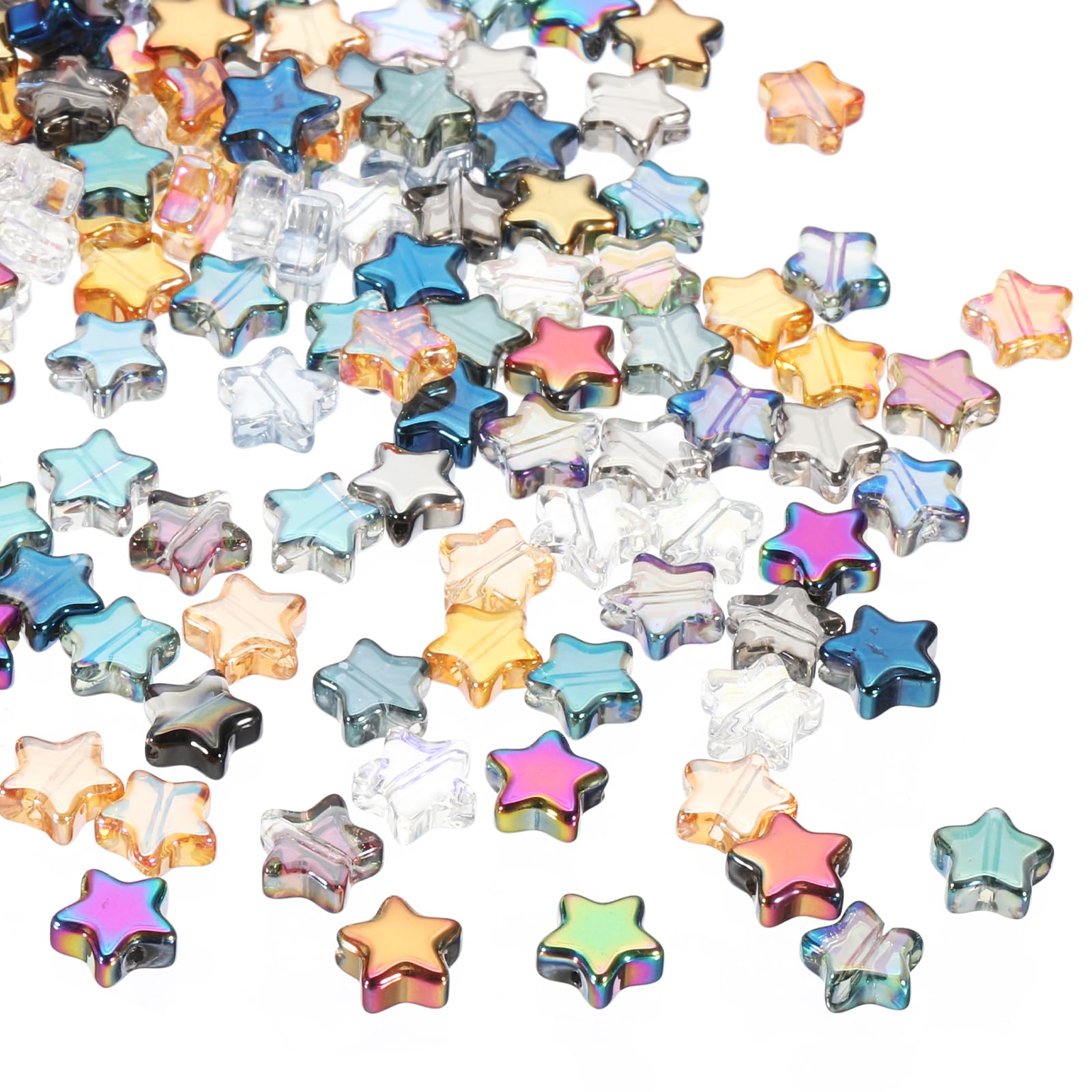 PATIKIL 8mm Crystal Star Beads